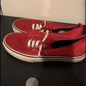 Red Glitter Vans